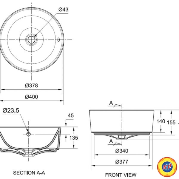 Chậu Lavabo Đặt Bàn American Standard 0509-WT Acacia E