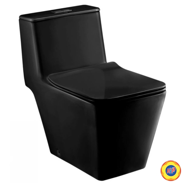 Bồn Cầu COTTO C1032(MBK) 1 Khối Xả Nhấn Màu Đen