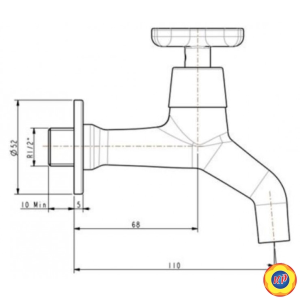 Vòi Lạnh Gắn Tường American Standard WF-T702 Winston