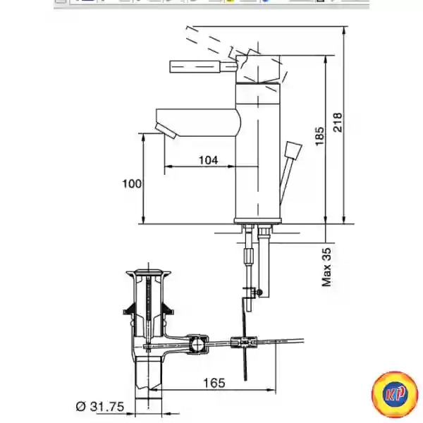 Vòi Rửa Lavabo Inax LFV-8000S (LFV8000S) Nóng Lạnh