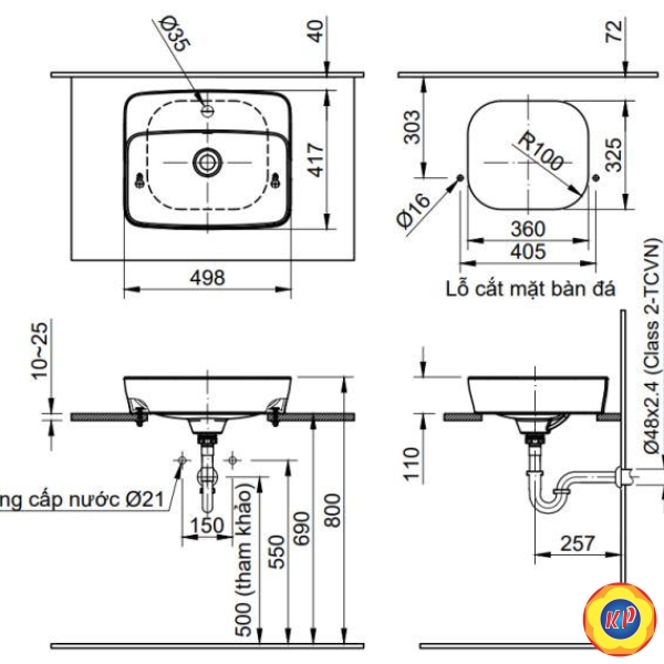 Chậu Rửa Lavabo Inax AL-286V Đặt Bàn AquaCeramic