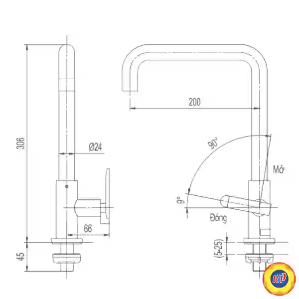 Vòi Rửa Chén Lạnh Inax SFV-30 (SFV30)