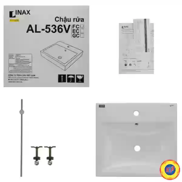 Chậu Rửa Lavabo Inax AL-536V (AL536V) Đặt Bàn AquaCeramic