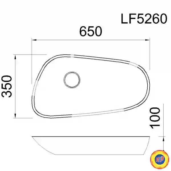 Chậu Rửa Mặt Lavabo Caesar LF5260 Đặt Bàn