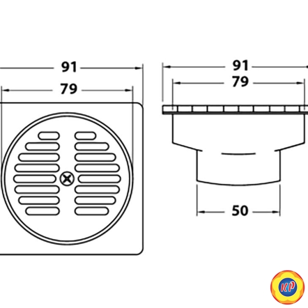 Phễu Thoát Sàn American Standard A-8200-N 90mm