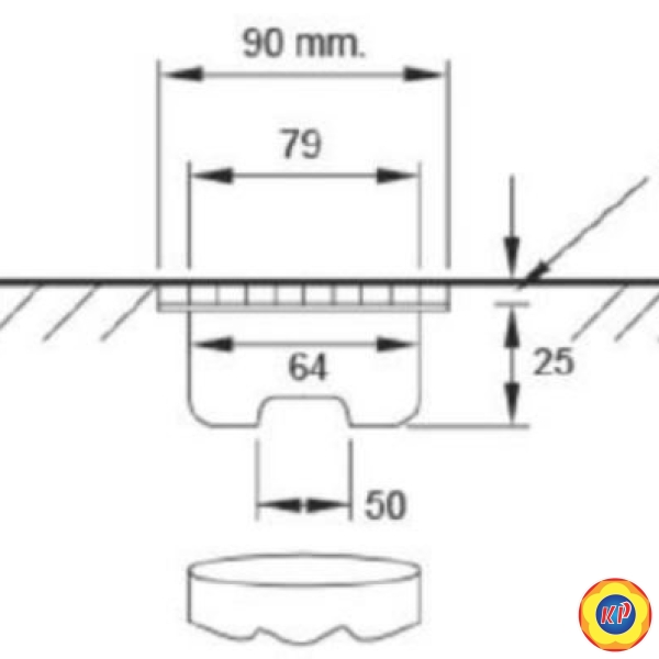 Phễu Thoát Sàn American Standard A-8201-N 90mm