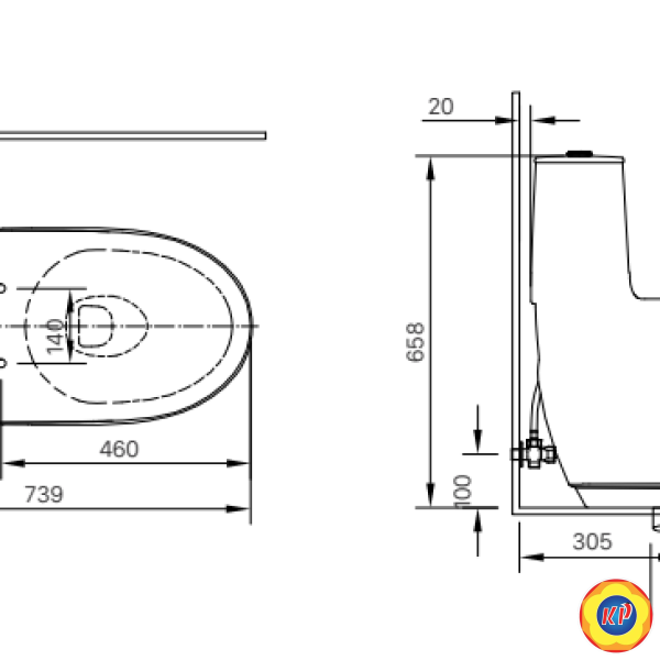 Bồn Cầu Điện Tử INAX AC-1052/CW-H20VN