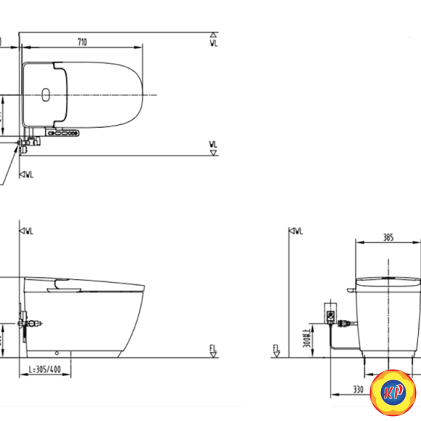 Bồn Cầu Thông Minh INAX AC-816VN SARAS LIGHT-E