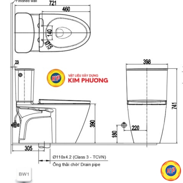 Bồn Cầu Điện Tử INAX ACT-602/CW-KA22AVN Xả Không Chạm
