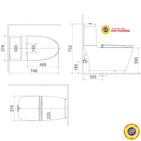 Bồn Cầu Điện Tử INAX ACT-832/CW-KA22AVN Xả Không Chạm