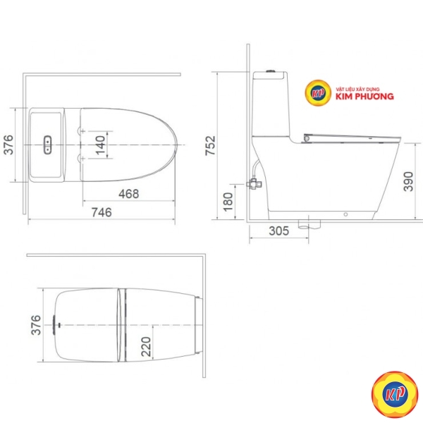 Bồn Cầu Điện Tử INAX ACT-832/CW-KB22AVN Xả Không Chạm