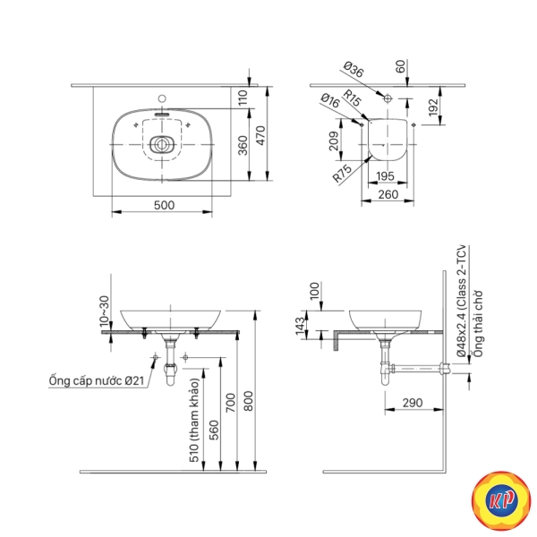 Chậu Rửa Lavabo Inax AL-622V Đặt Bàn AquaCeramic