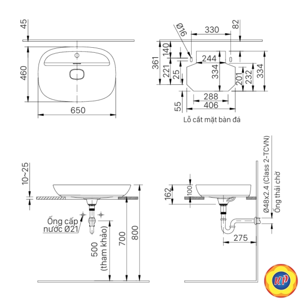 Chậu Rửa Lavabo Inax AL-692V Đặt Bàn AquaCeramic