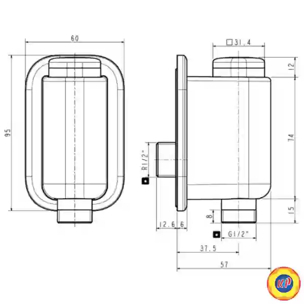 Vòi Sen Sơn Trắng American Standard WF-T825W EasyFLO Lạnh