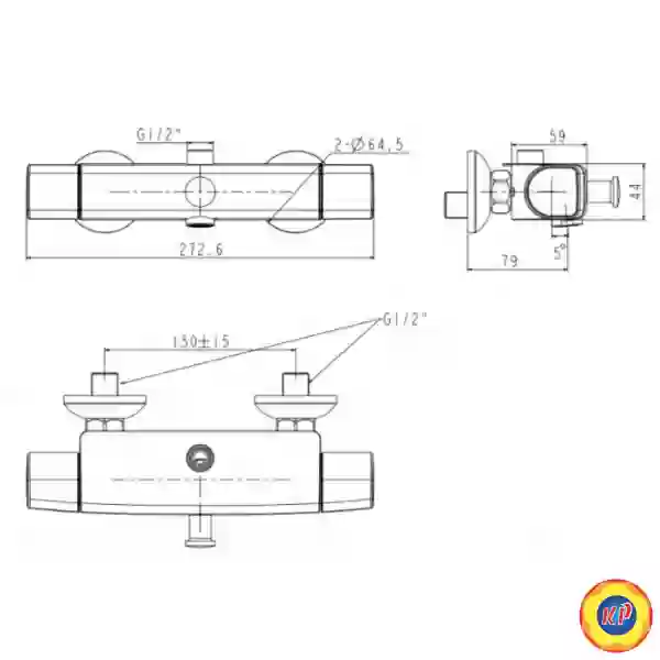Vòi Sen American Standard WF-0715W + FFASS506 Neo Modern Nóng Lạnh