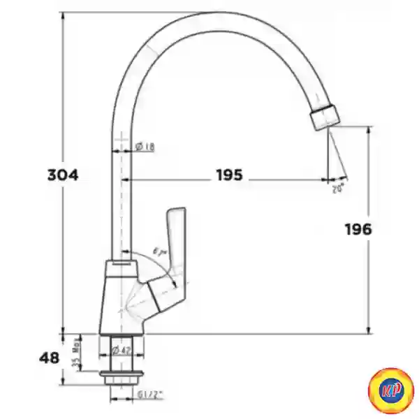 Vòi Rửa Chén Lạnh American Standard WF-T606