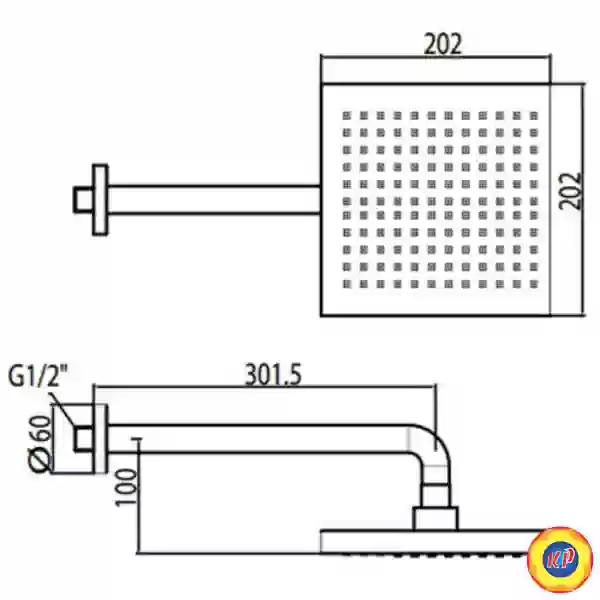 Bát Sen Âm Tường American Standard WF-9052 Vuông