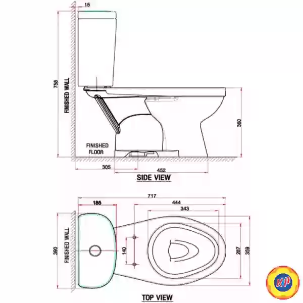 Bồn Cầu 2 Khối American Standard VF-239 dòng WINPLUS