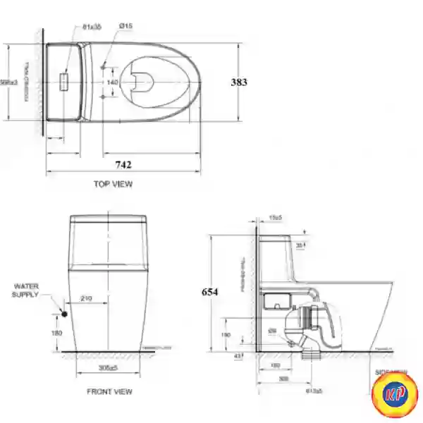 Bồn Cầu Nắp Rửa Cơ American Standard VF-1808TSW