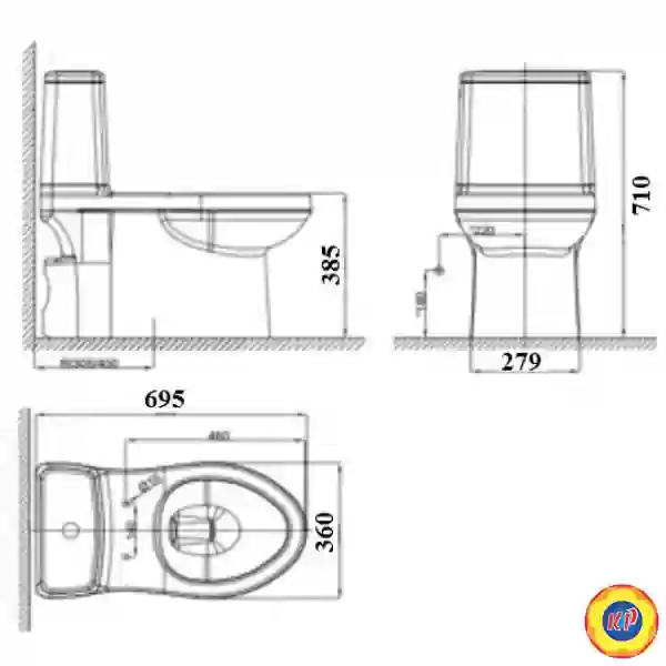 Bồn Cầu Nắp Điện Tử American Standard VF-1858PR