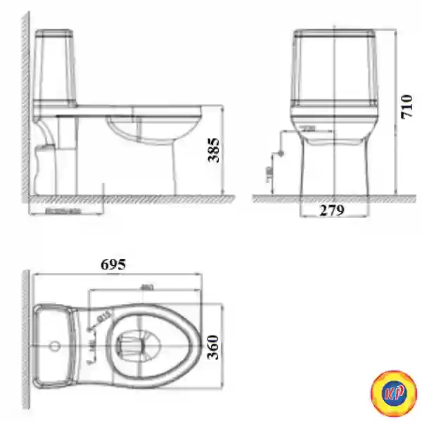 Bồn Cầu Nắp Rửa Cơ American Standard VF-1858S Dòng Cozy