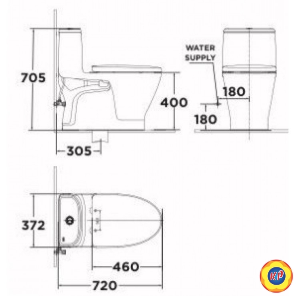 Bồn Cầu Điện Tử AMERICAN STANDARD VF-1863PR