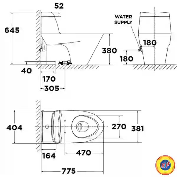 Bồn Cầu Nắp Điện Tử American Standard VF-2010PL