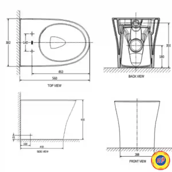 Bồn Cầu Đặt Sàn American Standard VF-2141S Nắp WP-C119