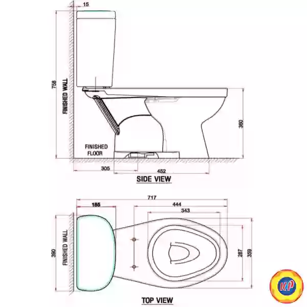 Bồn Cầu Nắp Rửa Cơ American Standard VF-2398S Dòng Winplus