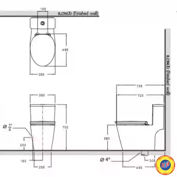 Bàn Cầu COTTO C110507(CV5) Nắp Điện Tử Harmony