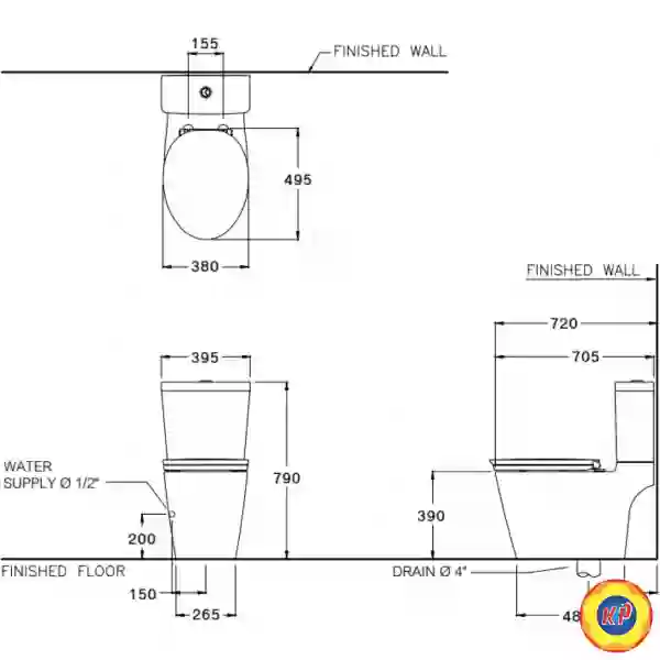 Bồn Cầu COTTO C167507 2 Khối Dual Flush