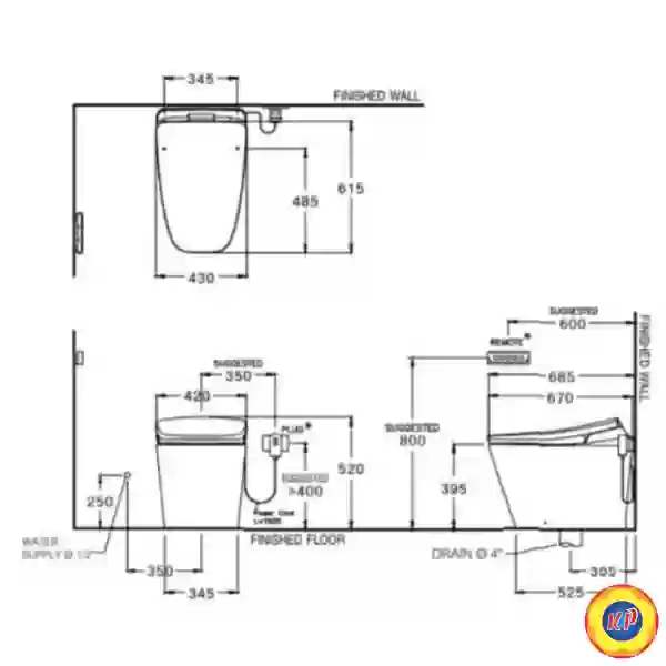 Bồn Cầu Thông Minh COTTO C10207 VERZO
