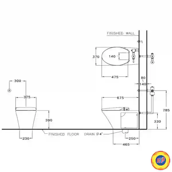 Bồn Cầu COTTO C1322(CN1) Không Bao Gồm Van Xả CVN92201