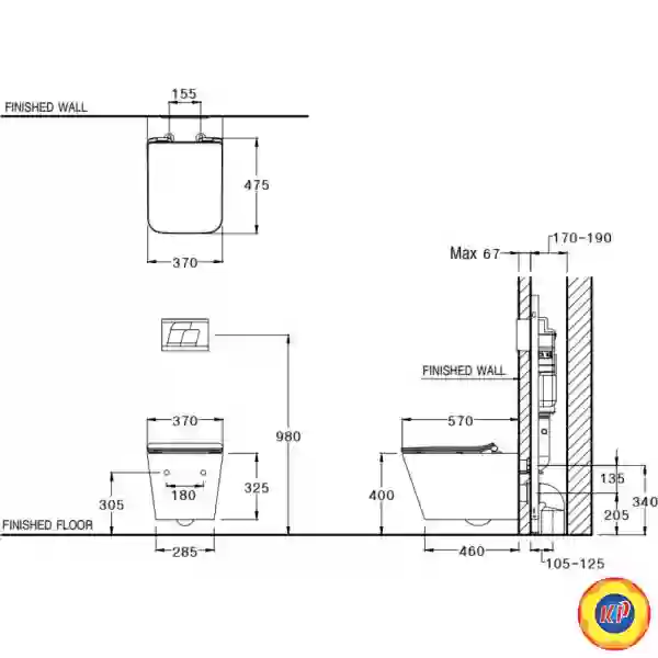 Bồn Cầu Treo Tường Cotto SC197627(F)