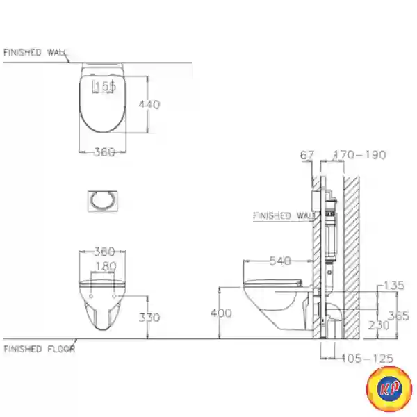 Bồn Cầu Treo Tường Cotto SC199(F) Avanti