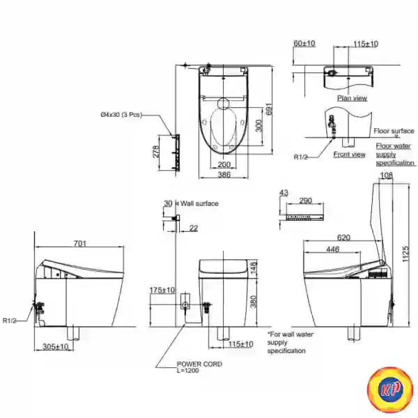 Bồn Cầu Neorest TOTO CS989VT/TCF9788WZ AH Thông Minh