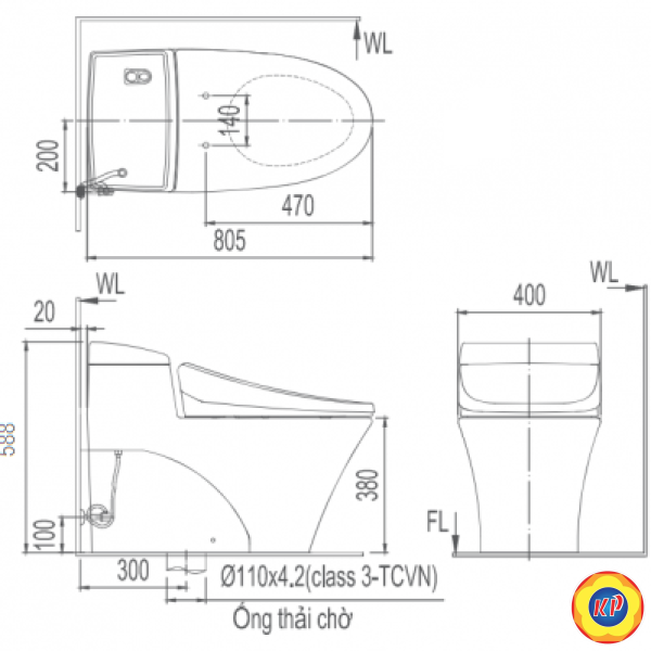 Bồn Cầu Điện Tử INAX AC-1008R/CW-KA22AVN
