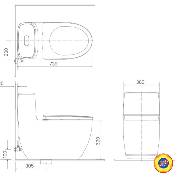 Bồn Cầu Điện Tử INAX AC-1052/CW-KA22AVN