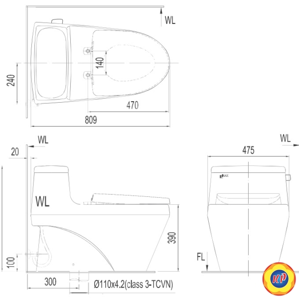 Bồn Cầu Điện Tử INAX AC-1135/CW-KB22AVN