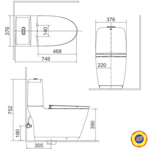 Bồn Cầu Điện Tử INAX AC-832/CW-H17VN