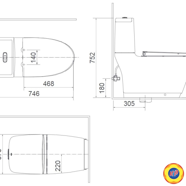 Bồn Cầu Điện Tử INAX AC-832/CW-KB22AVN 