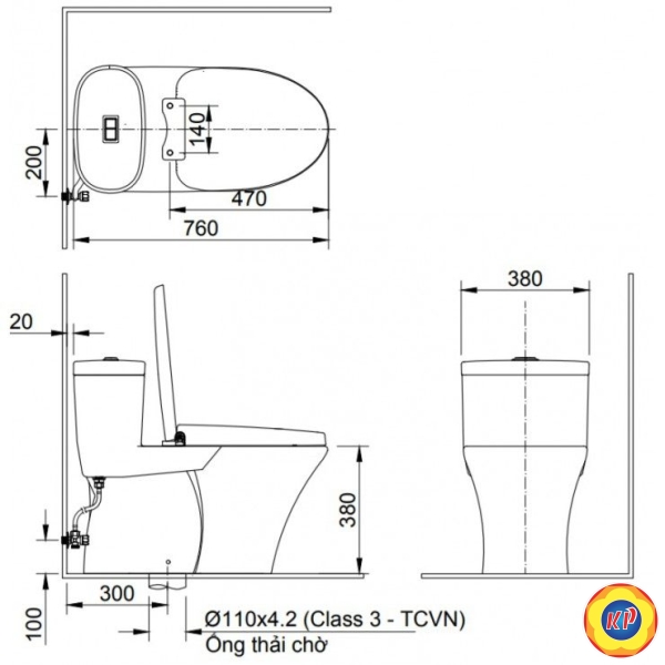 Bồn Cầu Điện Tử INAX AC-959A/CW-H17VN