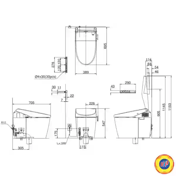 [CLC] Bồn Cầu Thông Minh TOTO CS985VA/TCF9786WA NEOREST AH