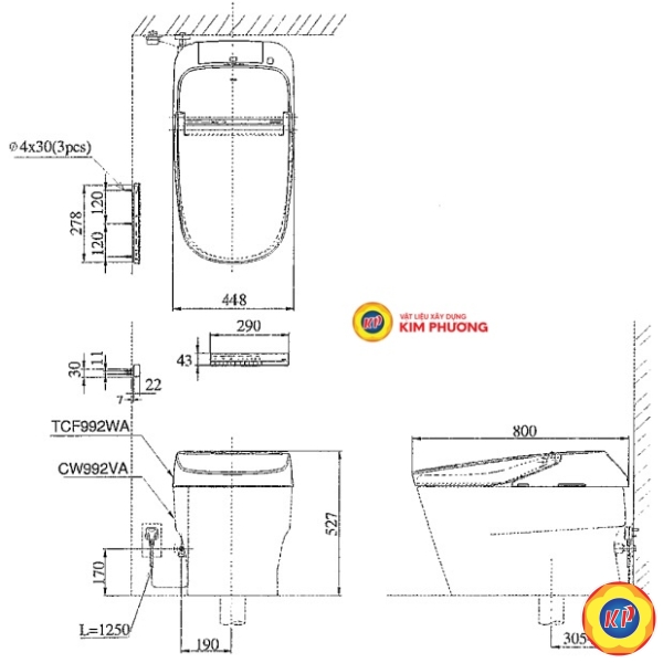 Bồn Cầu Điện Tử TOTO CW992VA/TCF992WA XH I