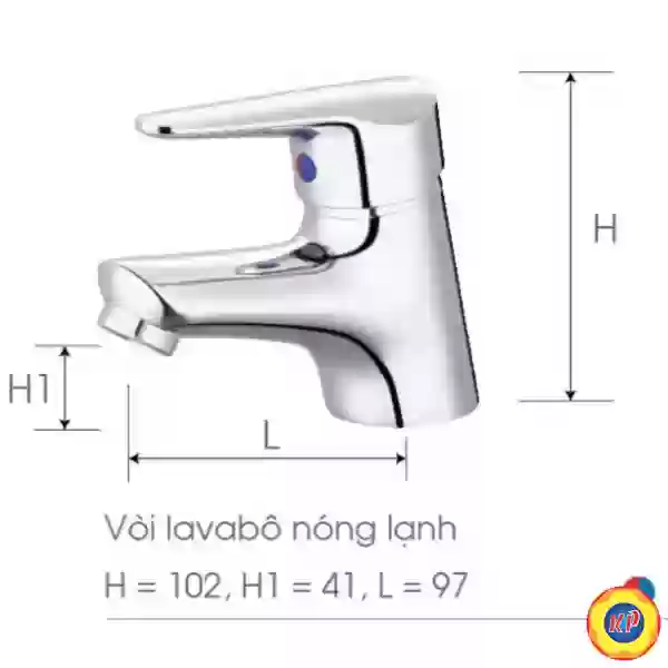 Vòi Nóng Lạnh Lavabo CAESAR B120CU Bộ Xả Nhấn