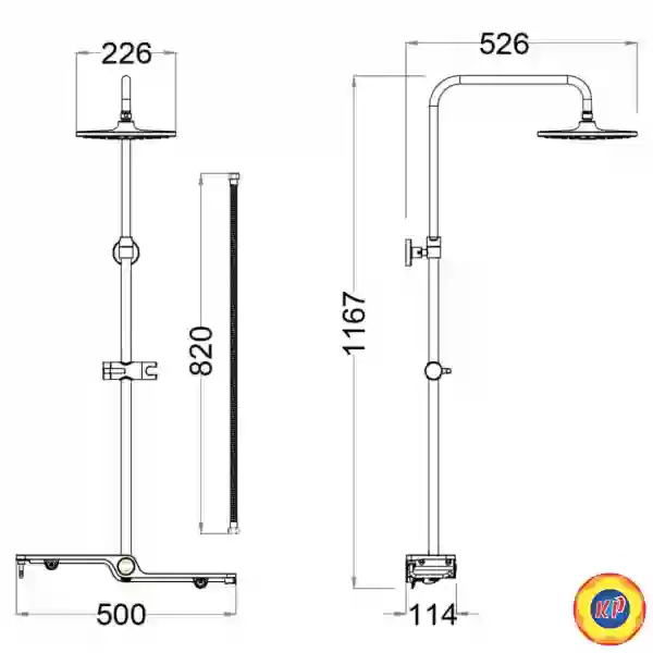 Bộ Thân Sen Cây CAESAR BS126 Rời Bát Tròn 220mm