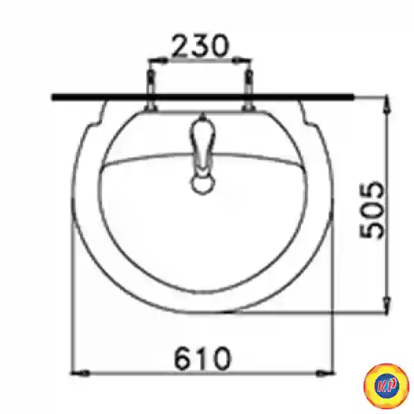 Chậu Rửa Lavabo Treo Tường CAESAR L2360