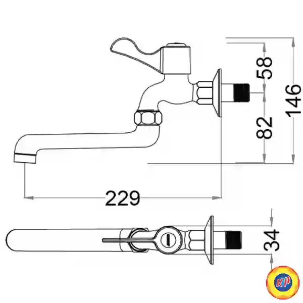 Vòi Lạnh Gắn Tường CAESAR WL027C