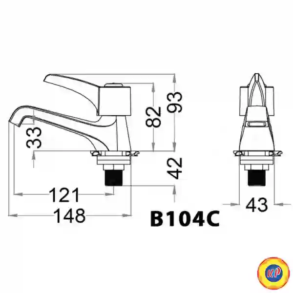 Vòi Lạnh Lavabo CAESAR B104C (Không Tạo Bọt)