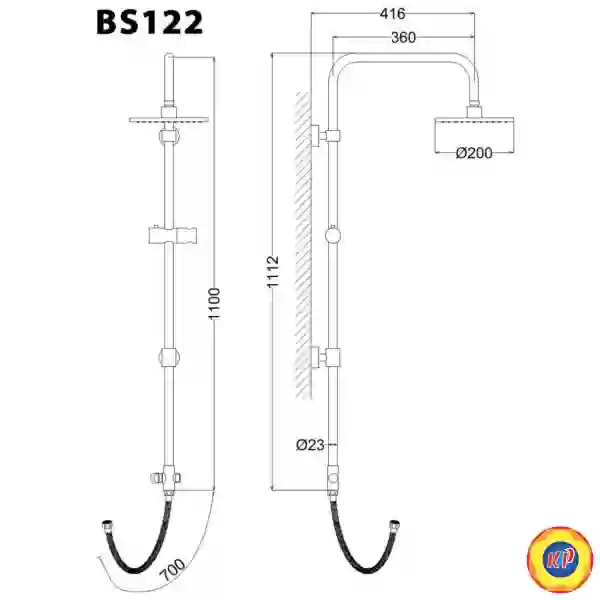 Bộ Phụ Kiện Sen Cây CAESAR BS122 Nóng Lạnh
